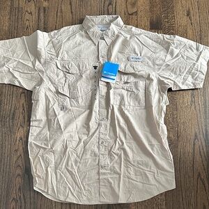Columbia Men's Beige Button Down Shirt